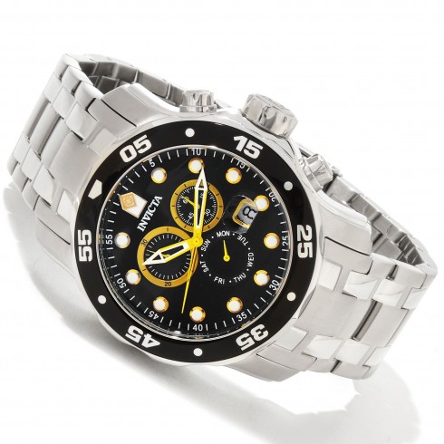 Invicta Pro Diver Black Dial Stainless Steel Men's Watch 10372
