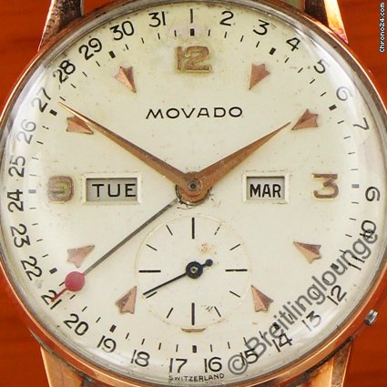 Movado Calendograph triple Calendar