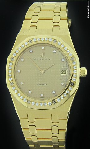 Audemars Piguet Rare Yellow Gold Diamond Jumbo Royal Oak FIRST SERIES
