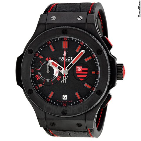 Hublot Flamengo Bang Black Rubber Gummy Alligator Mens Watch 318.CI.1123.GR.FLM11