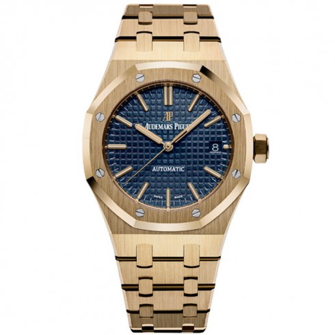 Audemars Piguet Royal Oak Blue Dial 18 Carat Yellow Gold Automatic Men's Watch 15450BA.OO.1256BA.02