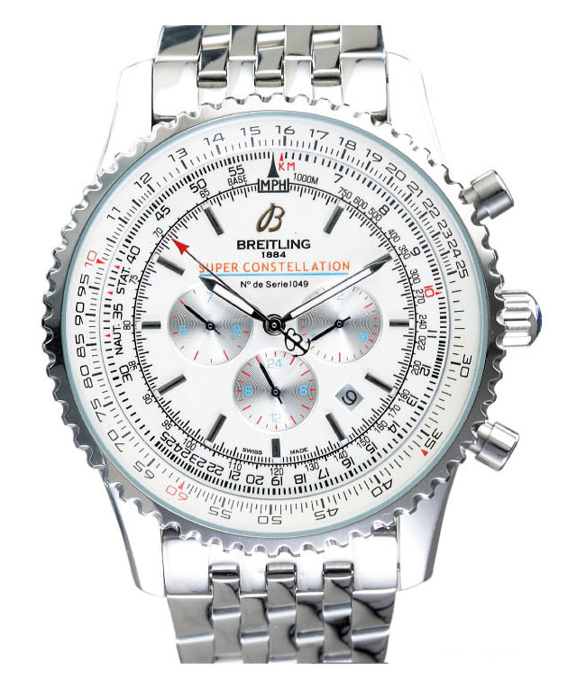 Breitling Navitimer A2332212/g532-SS Silver Stainless Steel Strap Mens 42mm Watch
