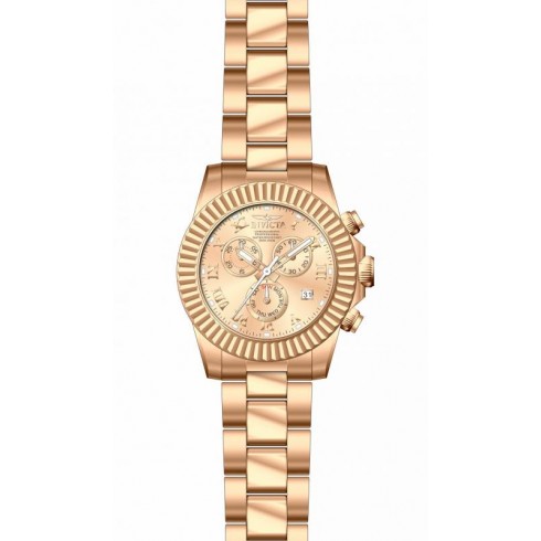 Invicta Pro Diver Chronograph Rose Dial Rose Gold-tone Ladies Watch 18959