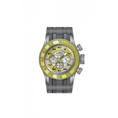 Invicta Pro Diver Yellow Dial Grey Silicone Rubber Men's Watch 14975