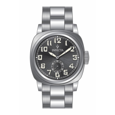 Invicta Vintage Grey Dial Gunmetal Ion-plated Men's Watch 15080