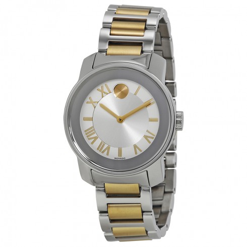 Movado Bold Quartz Silver Dial Two-tone Ladies Watch 3600245