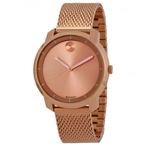 Movado Bold Rose Dial Rose Gold Ion-plated Ladies Watch 3600243