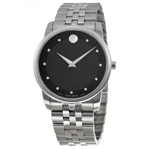 Movado Museum Classic Black Dial Stainless Steel Men's Watch 0606878