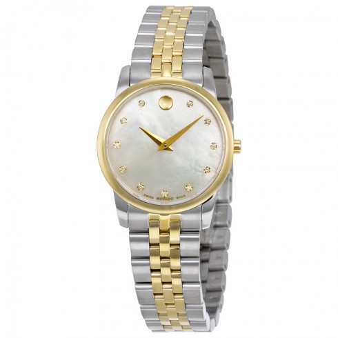 Movado Safiro Mother of Pearl Dial Two-tone Ladies Watch 0606900