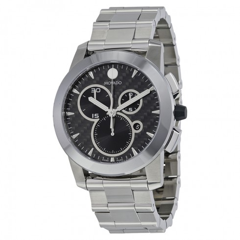 Movado Vizio Black Carbon Fiber Stainless Steel Men's Watch 0606551
