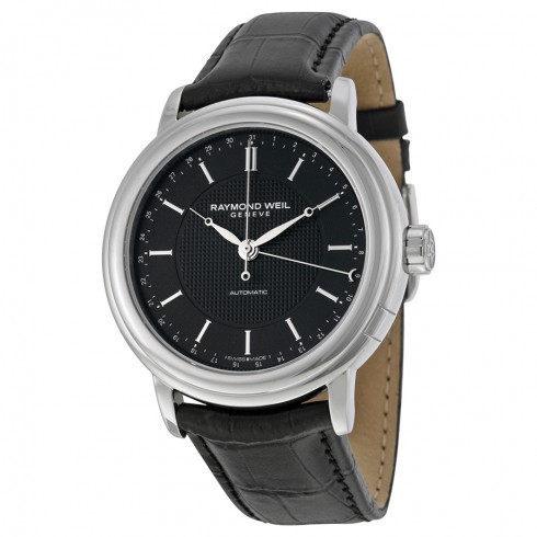 Raymond Weil Maestro Black Dial 38 Hour Power Reserve Automatic Men's Watch 2851-STC-20001