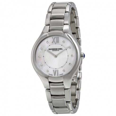 Raymond Weil Noemia Mother of Pearl Diamond Dial Stainless Steel Ladies Watch 5132-ST-00985