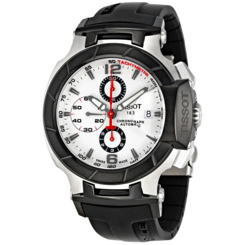 Tissot T Race Chronograph Black Rubber Strap Men's Watch T0484272703700