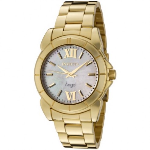 Invicta Angel Mother of Pearl Dial 18kt Gold-plated Ladies Watch 0460 watches