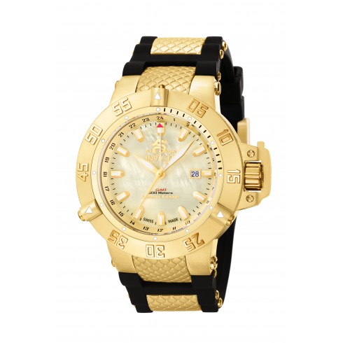 Invicta Subaqua Mother of Pearl Dial Black Polyurethane Men's Watch 0738 watches