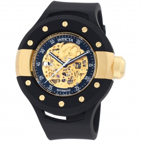 Invicta S1 Skeleton Dial Black Rubber Automatic Men's Watch 0868 watches