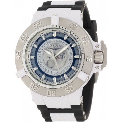 Invicta Subaqua Noma III White Translucent Dial Black Polyurethane Rubber Men's Watch 10103 watches