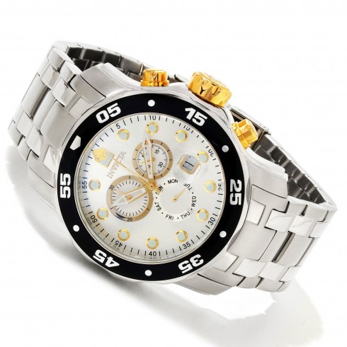 Invicta Pro Diver Chronograph Silver Dial Stainless Steel Men's Watch 10373 watches