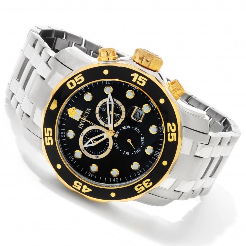 Invicta Pro Diver Chronograph Black Dial Stainless Steel Men's Watch 10380 watches