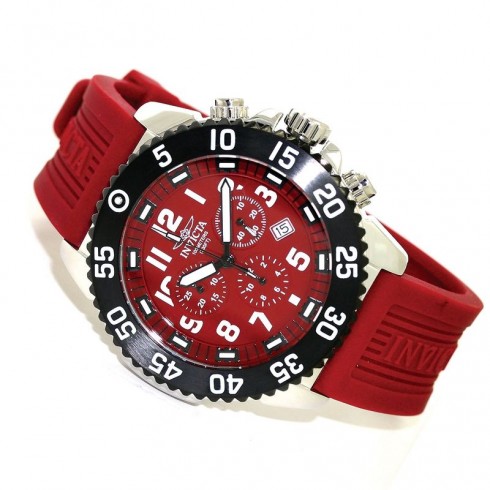 Invicta Pro Diver Red Dial Chronograph Men's Watch 1105 watches