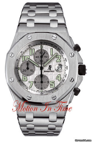 Audemars Piguet ROYAL OAK OFFSHORE STAINLESS STEEL ON BRACELET - WHITE DIAL watches