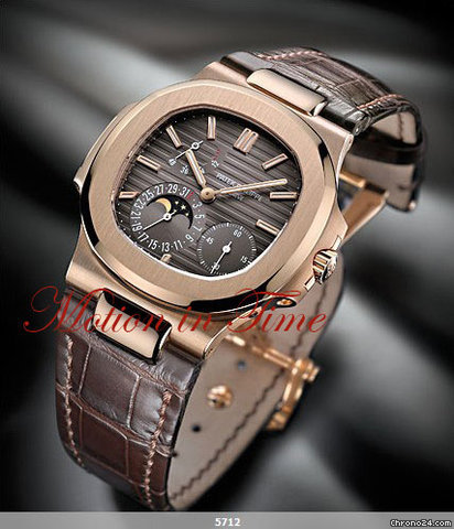 Patek Philippe 5712R NAUTILUS JUMBO ROSE GOLD POWER RESERVE MOONPHASE - NEW watches
