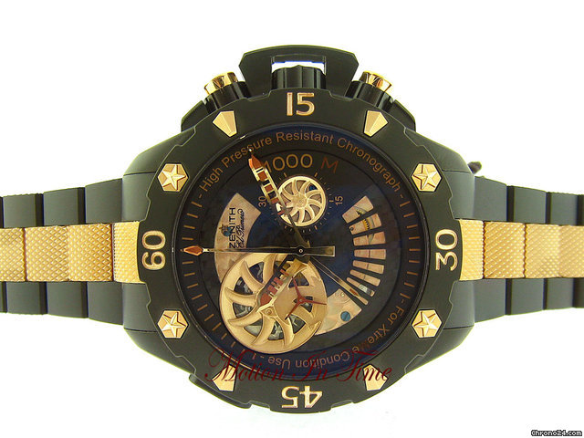 Zenith DEFY EXTREME OPEN CHRONOGRAPH - ROSE GOLD AND BLACK TITANIUM watches