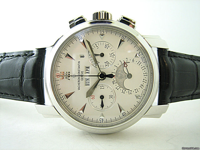 Replica Vacheron Constantin MALTE PERPETUAL CALENDAR MOONPHASE CHRONOGRAPH - PLATINUM Watch