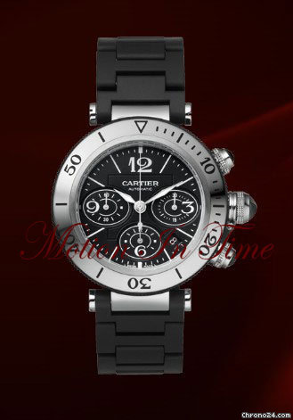Cartier PASHA SEATIMER CHRONOGRAPH AUTOMATIC STAINLESS & RUBBER watches