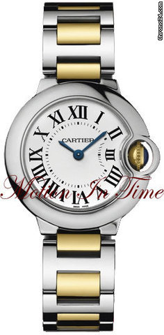 Cartier BALLON BLEU LADIES' 18KT YELLOW GOLD & STEEL 2011 watches