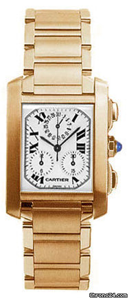 Cartier TANK FRANCAISE MEN'S CHRONOGRAPH YELLOW GOLD ON BRACELET watches