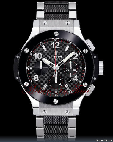 Hublot BIG BANG STAINLESS STEEL & BLACK CERAMIC ON BRACELET watches