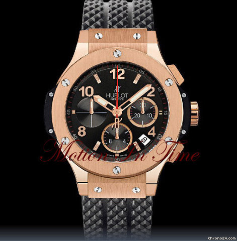 Hublot BIG BANG ROSE GOLD w/ R/G BEZEL ON BLACK RUBBER STRAP - NEW watches