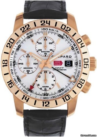 Chopard MILLE MIGLIA CHRONOGRAPH GMT - ROSE GOLD - SKELETON BACK -XL watches