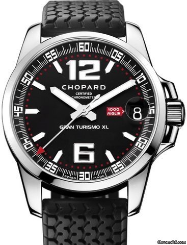 Chopard GRAN TURISMO XL S/S - SKELETON BACK - BLACK RUBBER STRAP watches