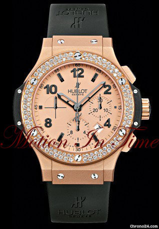 Hublot BIG BANG ROSE GOLD MAT DIAMOND ON BLACK RUBBER - NEW watches