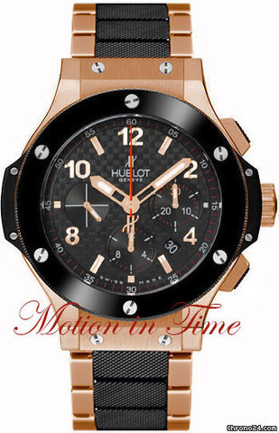 Hublot BIG BANG ROSE GOLD & BLACK CERAMIC ON BRACELET watches