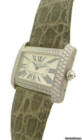 Cartier TANK DIVAN HERREN JUMBO WEISSGOLD MIT BOX watches