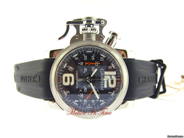 Graham CHRONOFIGHTER AUTOMATIC 44mm STAINLESS STEEL ON RUBBER watches
