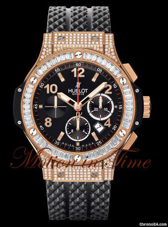 Hublot BIG BANG ROSE GOLD BAGUETTE DIAMOND BEZEL PAVE CASE - 44.5mm watches