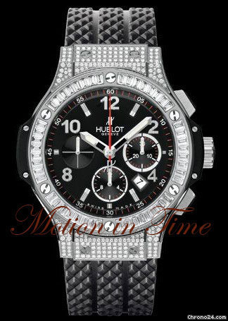 Hublot BIG BANG BAGUETTE DIAMOND BEZEL & PAVE CASE - RUBBER STRAP watches