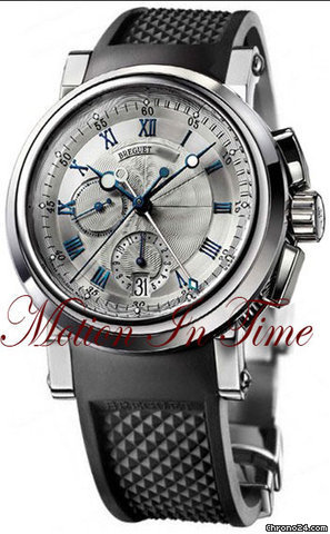 Breguet MARINE II 42mm CHRONOGRAPH AUTOMATIC - WHITE GOLD ON RUBBER watches