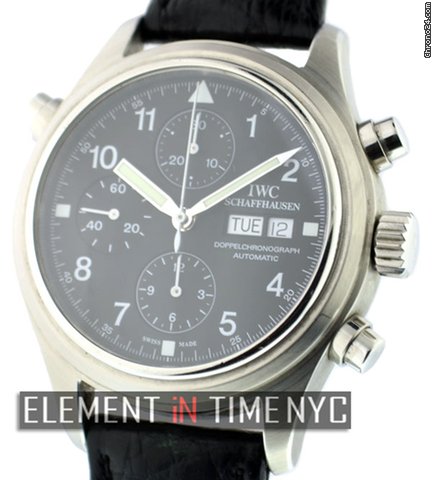 IWC Flieger Doppel Chronograph Pilot Watch Chrono Split Second watches