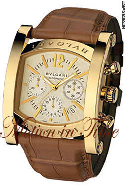 Replica Bulgari ASSIOMA CHRONOGRAPH AUTOMATIC YELLOW GOLD ON STRAP - 44mm Watch