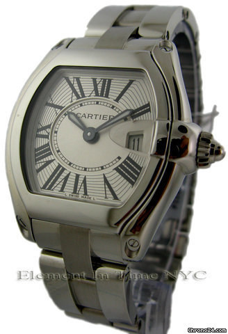 Cartier Roadster Ladies Silver Dial Stainless W62016V3 watches