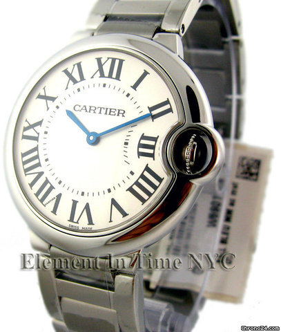 Cartier Ballon Bleu 28mm Stainless Steel Quartz w69010z4 NIB watches