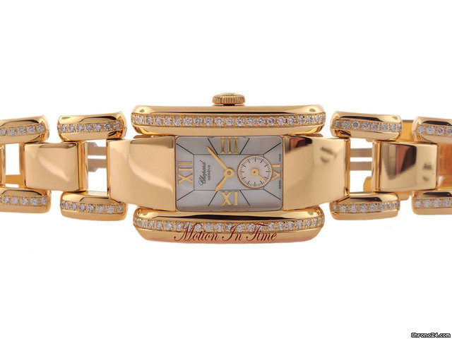 Chopard LA STRADA LADIES' YELLOW GOLD DIAMOND BEZEL & BRACELET - NEW watches