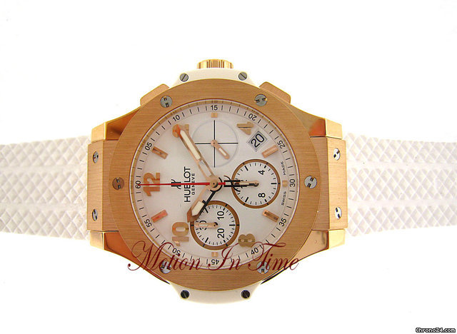 Hublot BIG BANG PORTO CERVO ROSE GOLD 41mm WHITE ON RUBBER watches