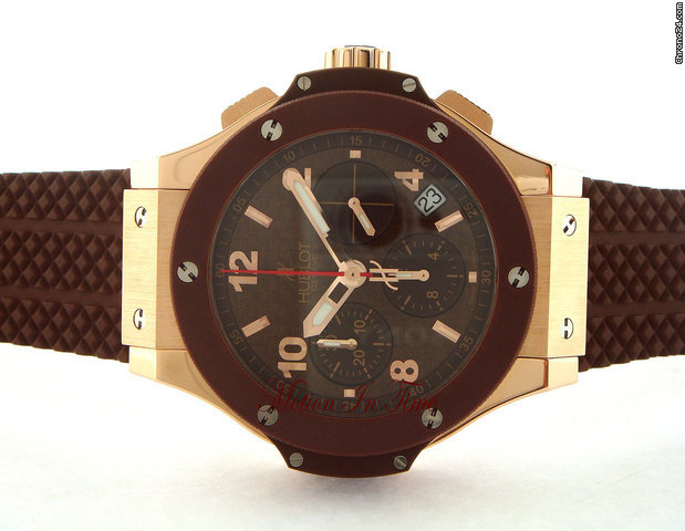 Hublot BIG BANG CAPPUCCINO ROSE GOLD & CERAMIC ON RUBBER STRAP 41mm watches