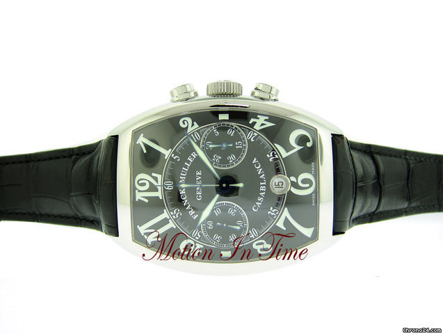 Franck Muller CASABLANCA CHRONOGRAPH EXTRA LARGE STAINLESS STEEL BLCK/BLCK watches